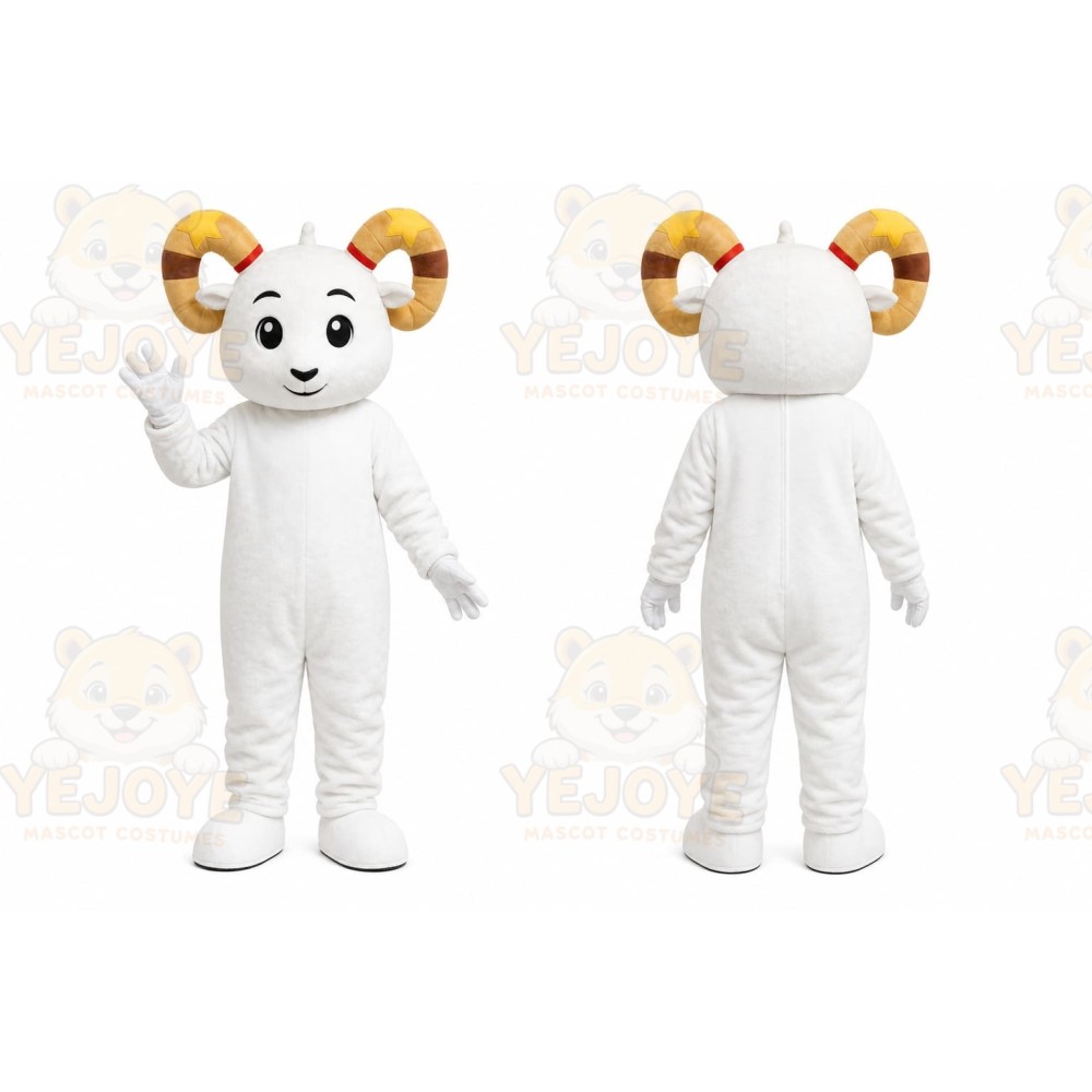 White Ram Mascot Costume
