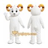 White Ram Mascot Costume White Ram Mascot Costume