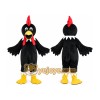 Black Rooster Mascot Costume Black Rooster Mascot Costume