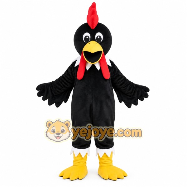 Black Rooster Mascot Costume