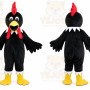 Black Rooster Mascot Costume