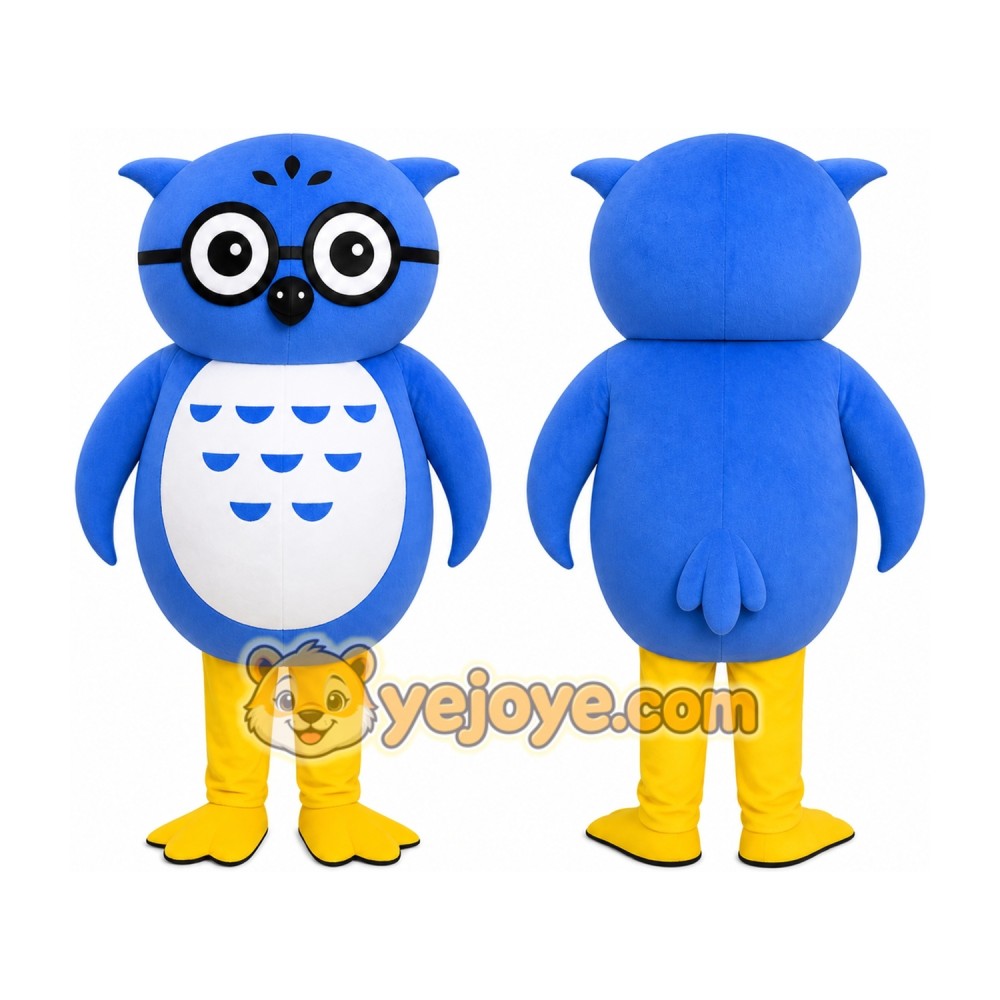 Blue Owl Mascot Costume Blue Owl Mascot Costume