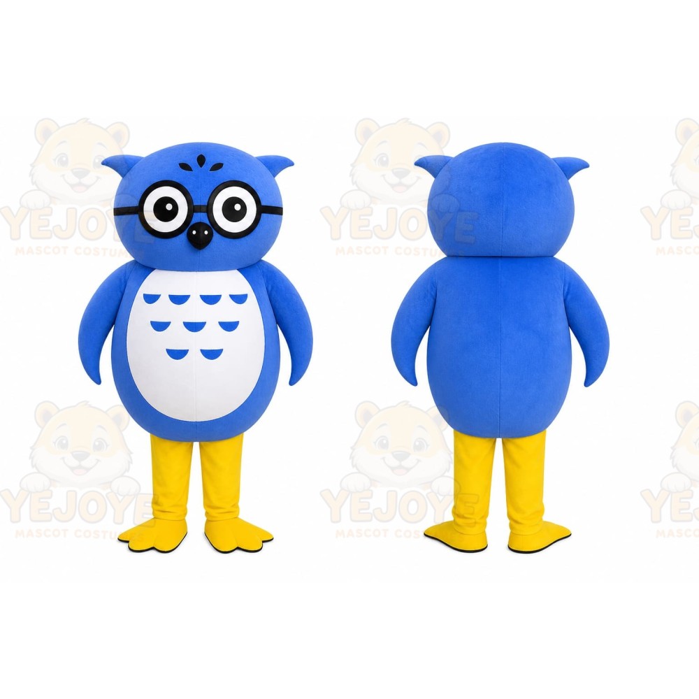 Blue Owl Mascot Costume
