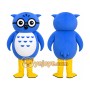 Blue Owl Mascot Costume