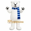 White Bear Scarf Mascot Costume