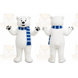 White Bear Scarf Mascot Costume