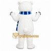 White Bear Scarf Mascot Costume