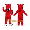 Red Leopard Mascot Costume Red Leopard Mascot Costume