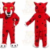 Red Leopard Mascot Costume