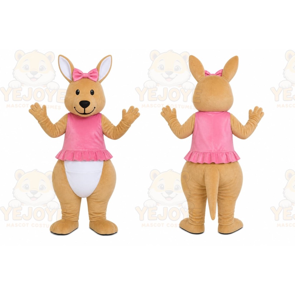 Pink Rabbit Dress Mascot Costume