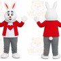 White Rabbit Red Shirt Mascot Costume