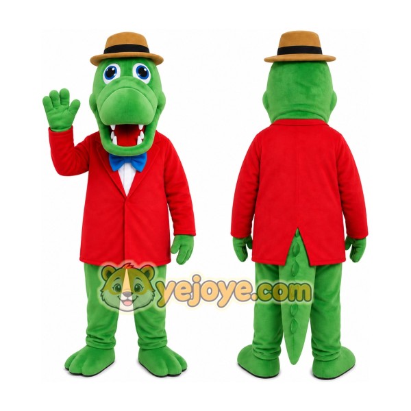 Green Alligator Mascot Costume