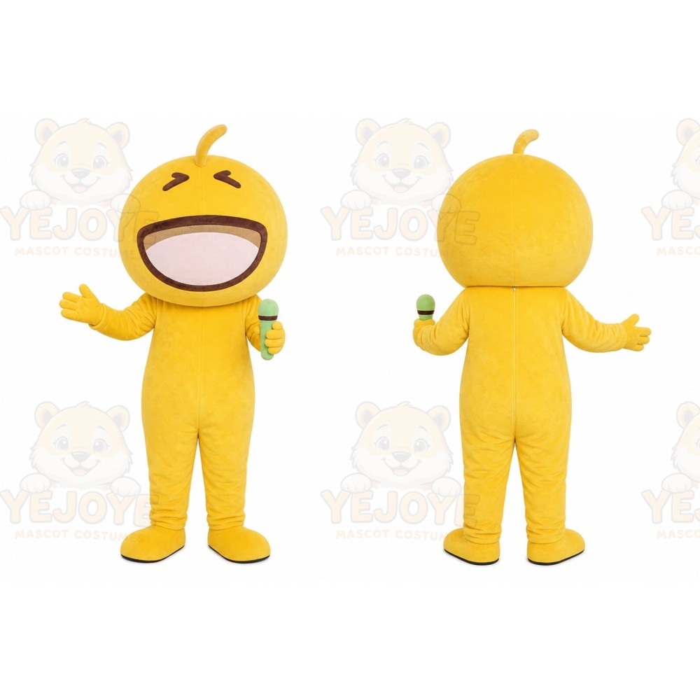 Yellow Smiley Mascot Costume