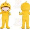Yellow Smiley Mascot Costume