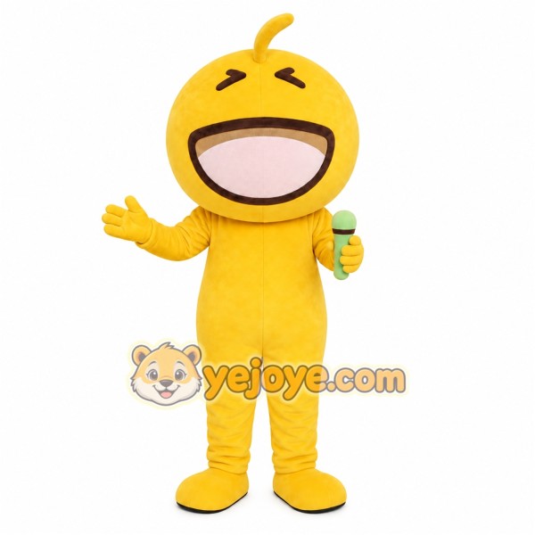Yellow Smiley Mascot Costume
