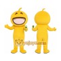 Yellow Smiley Mascot Costume