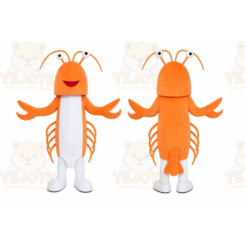 Orange Lobster Mascot Costume