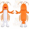 Orange Lobster Mascot Costume