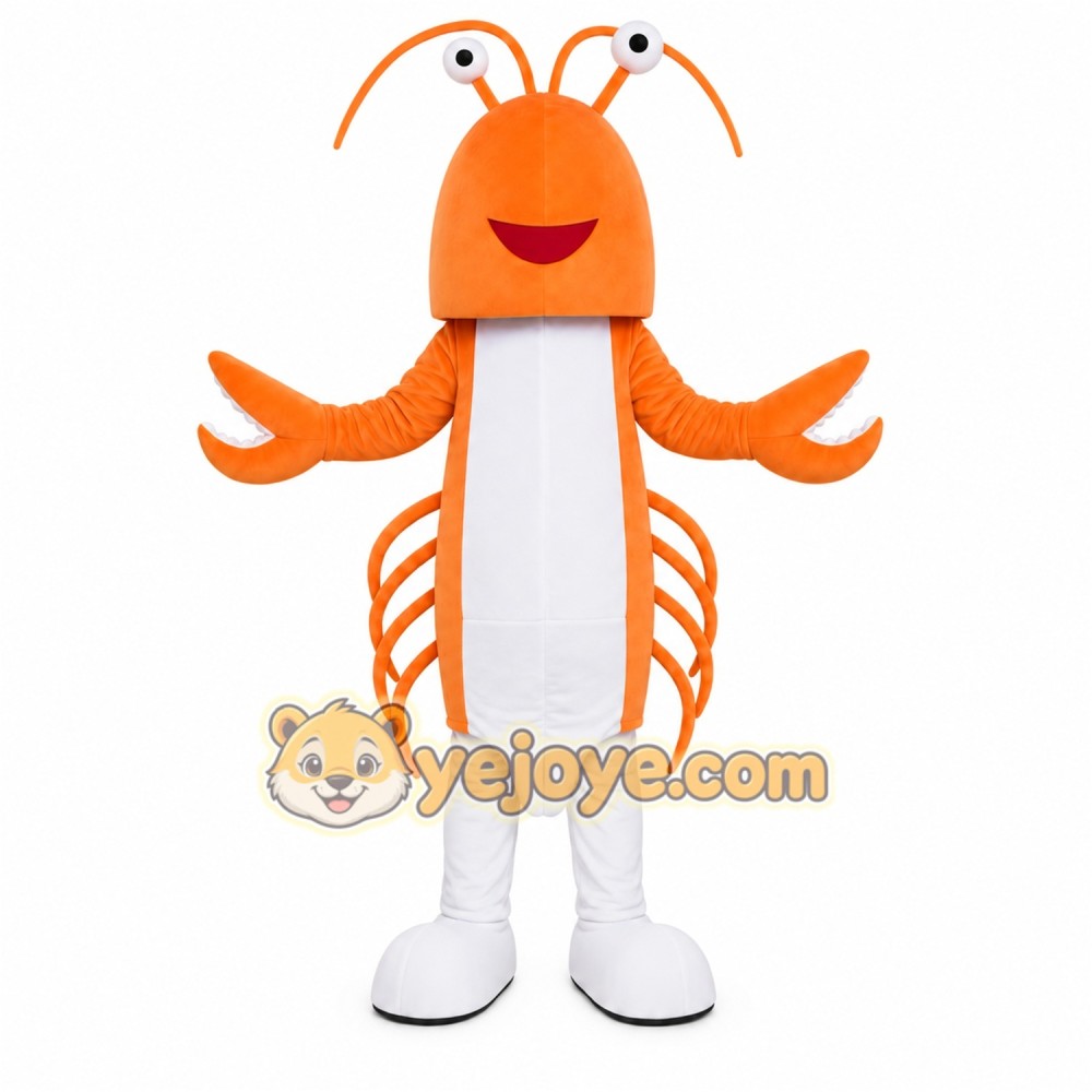 Orange Lobster Mascot Costume Orange Lobster Mascot Costume