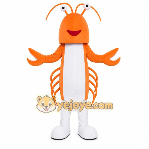 Orange Lobster Mascot Costume Orange Lobster Mascot Costume