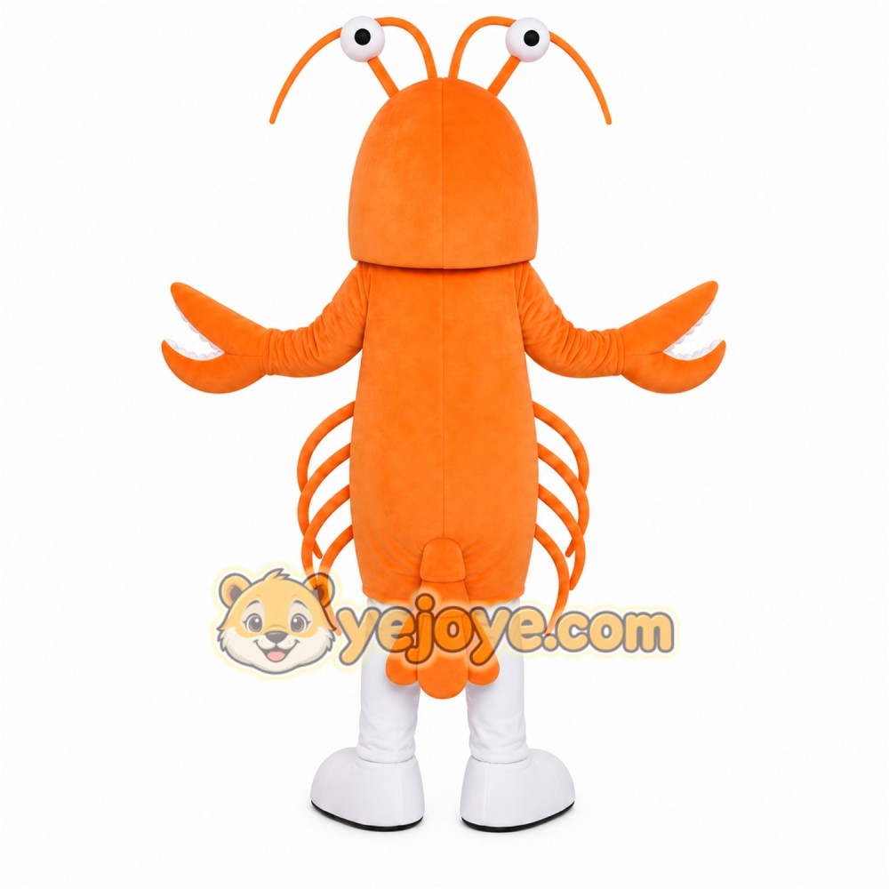 Orange Lobster Mascot Costume Orange Lobster Mascot Costume