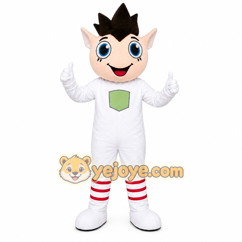 White Boy Mascot Costume White Boy Mascot Costume