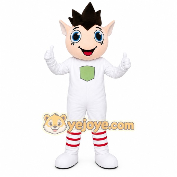 White Boy Mascot Costume