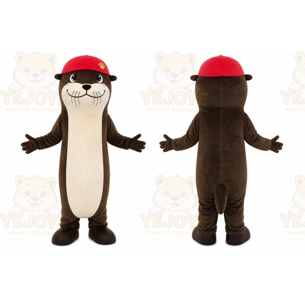 Brown Mouse Cap Mascot Costume