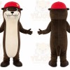 Brown Mouse Cap Mascot Costume