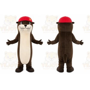 Brown Mouse Cap Mascot Costume