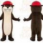Brown Mouse Cap Mascot Costume