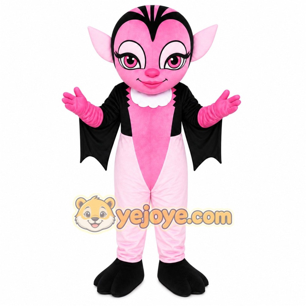 Pink Bat Mascot Costume