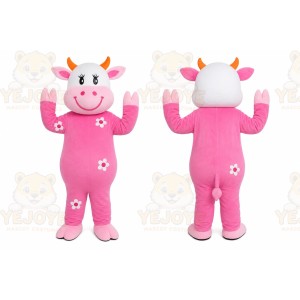 Pink Cow Mascot Costume
