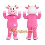 Pink Cow Mascot Costume