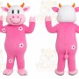 Pink Cow Mascot Costume