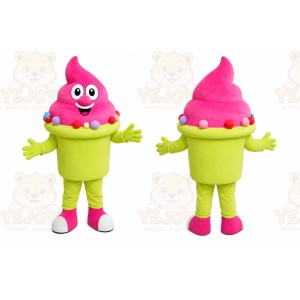 Pink Ice Cream Mascot Costume