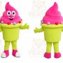 Pink Ice Cream Mascot Costume