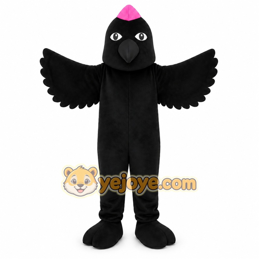Black Bird Mascot Costume Black Bird Mascot Costume