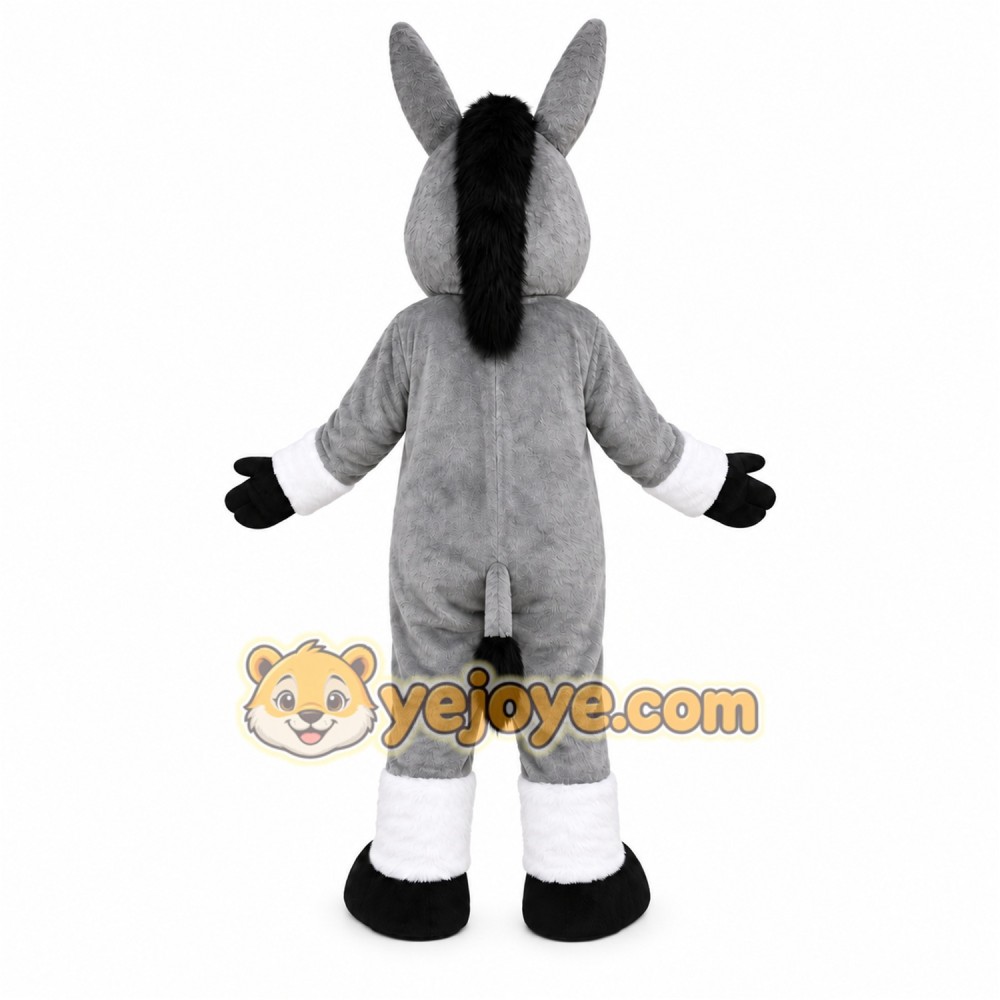 Gray Donkey Mascot Costume Gray Donkey Mascot Costume