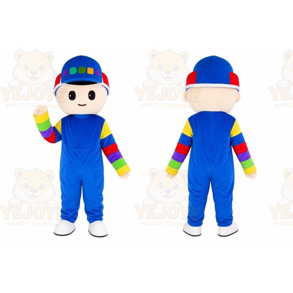 Rainbow Clown Mascot Costume