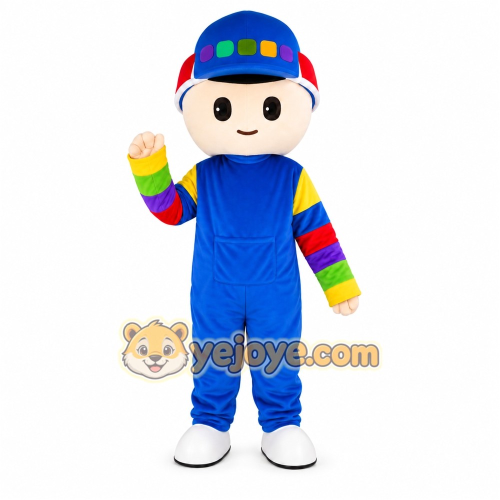Rainbow Clown Mascot Costume Rainbow Clown Mascot Costume