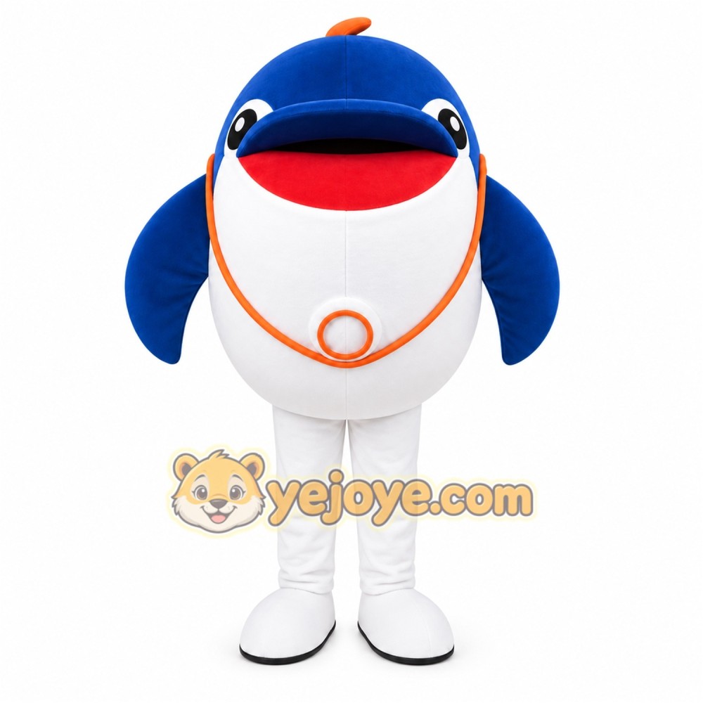 Blue Whale Mascot Costume Blue Whale Mascot Costume