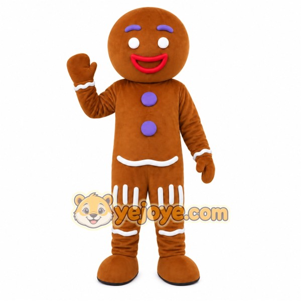 Gingerbread Man Mascot Costume Gingerbread Man Mascot Costume