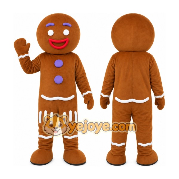 Gingerbread Man Mascot Costume