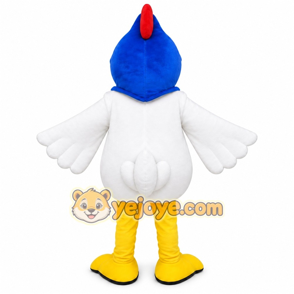 White Rooster Mascot Costume White Rooster Mascot Costume