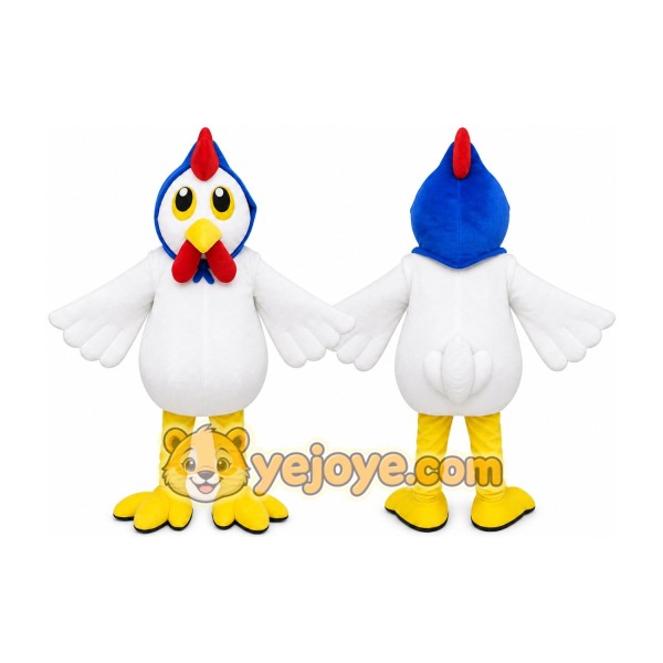 White Rooster Mascot Costume