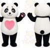 Panda Heart Mascot Costume