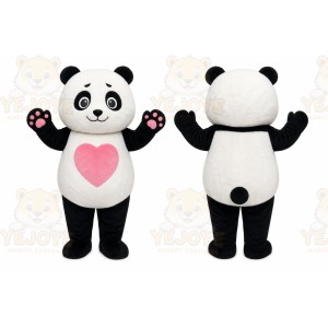 Panda Heart Mascot Costume