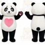 Panda Heart Mascot Costume
