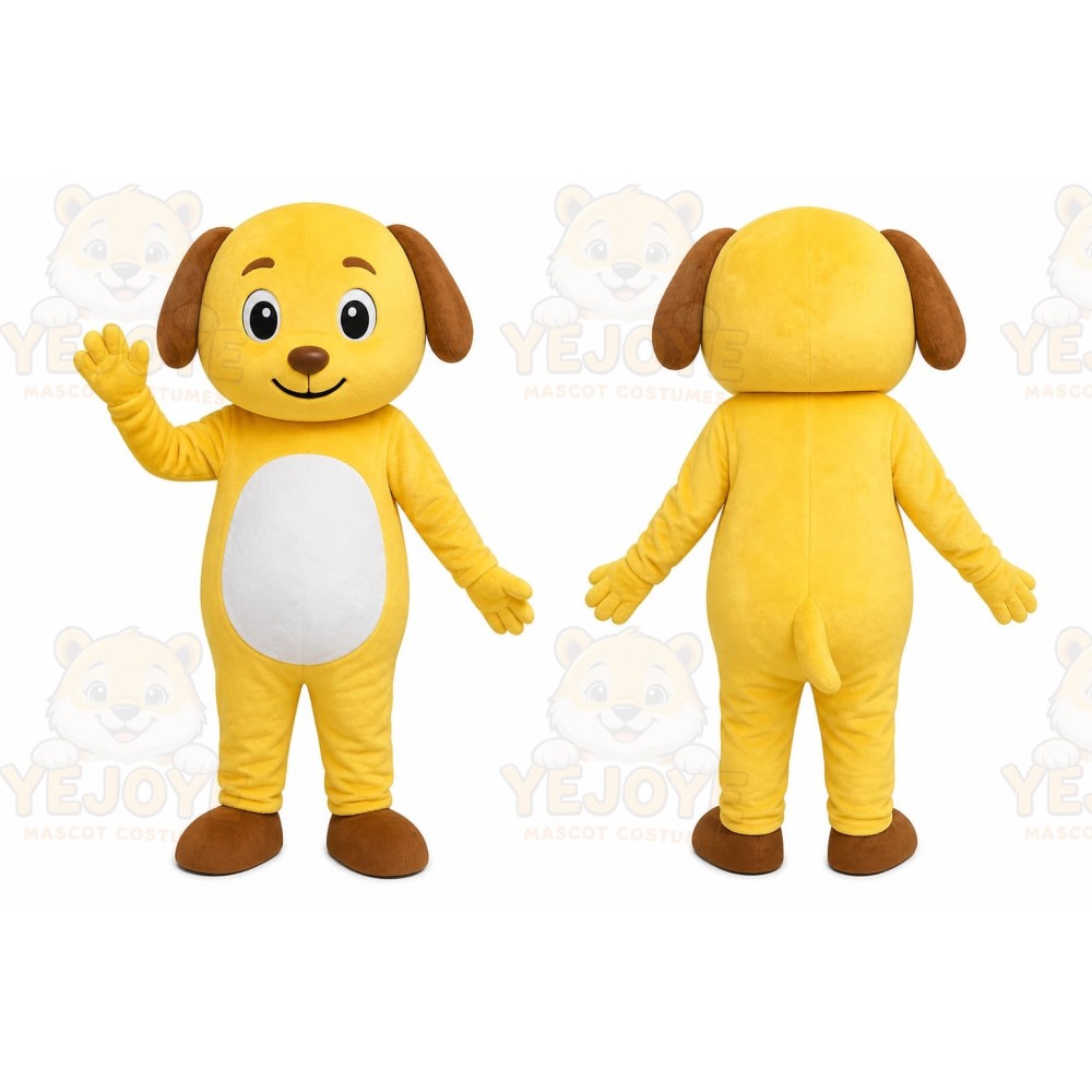 Yellow Puppy Mascot Costume